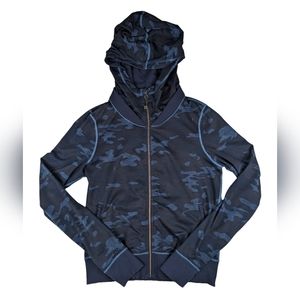 Lululemon Namaskar Blue Camo Full Zip Hoodie - Women's Size 8